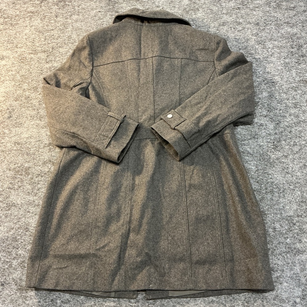 Michael Kors Wool Blend Women’s Luxurious Gray Zip Up Pea Coat Size XL - Picture 5 of 5